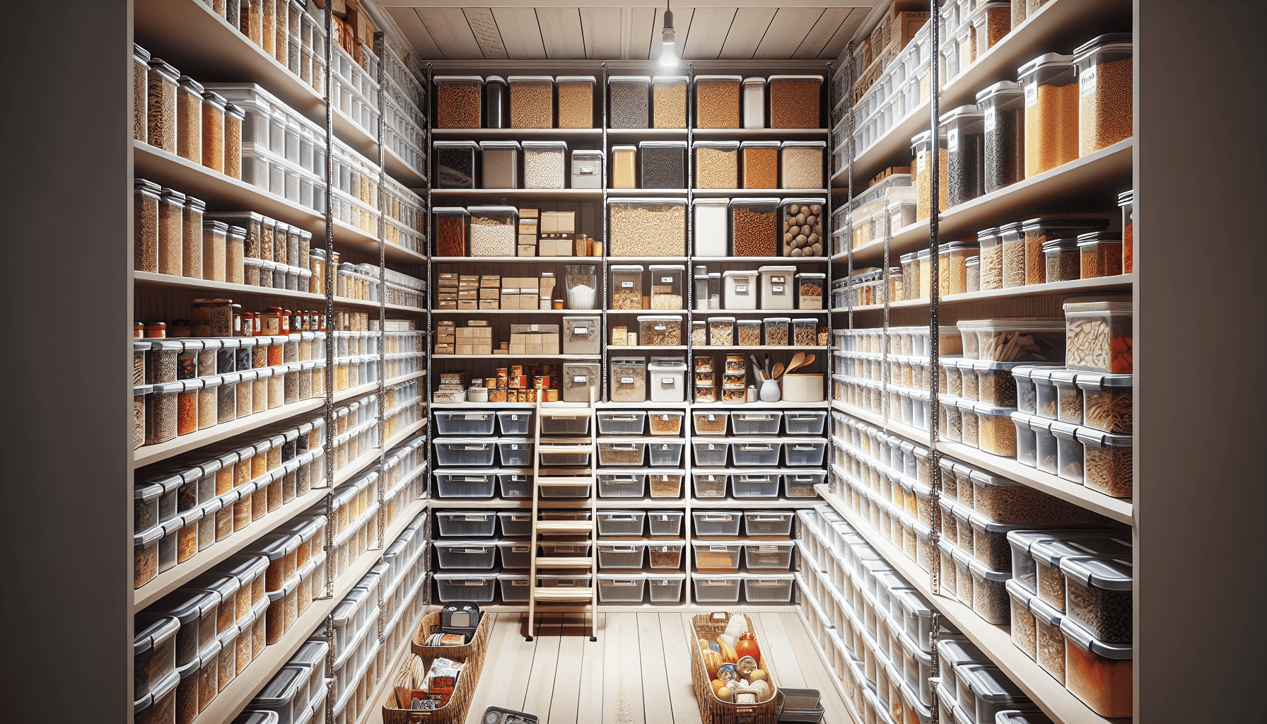 Prepper pantry organization and layout design